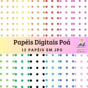 Papéis Digitais Poá - Jpg 8 Papéis Digitais Poá - Jpg
