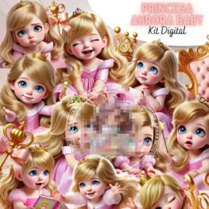 Papelaria Personalizada Aurora Baby Arquivos Digitais