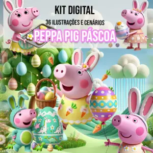 Peppa Pig Kit Digital de Páscoa - Arquivos em PNG Prontos