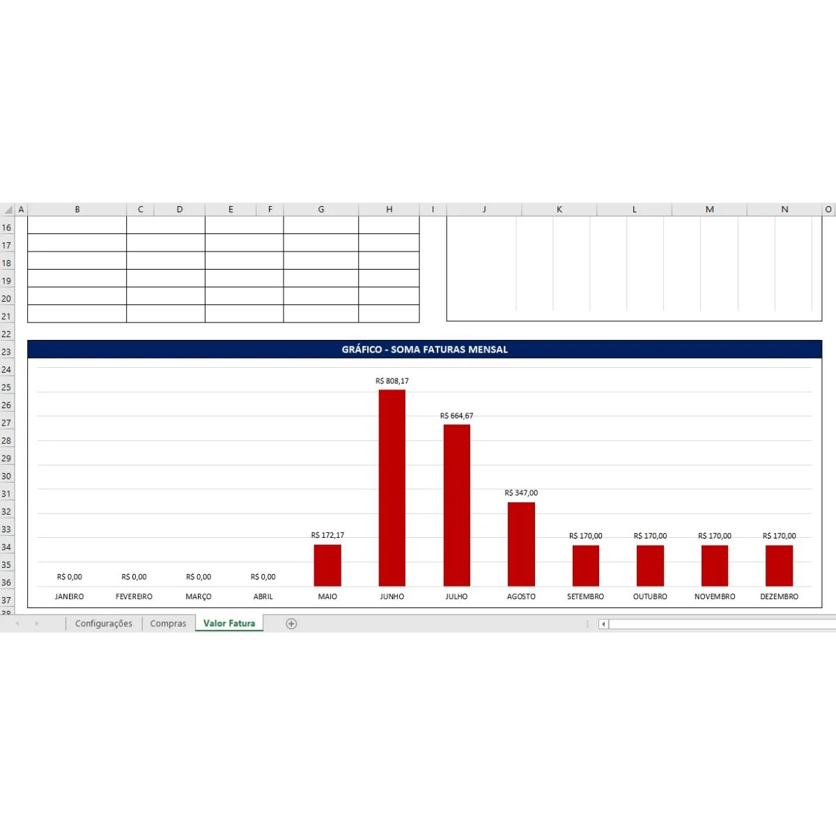 Planilha Controle Financeiro + Gastos Cartão de Crédito 3 Planilha Controle de Gastos Cartão de Crédito Em Excel
