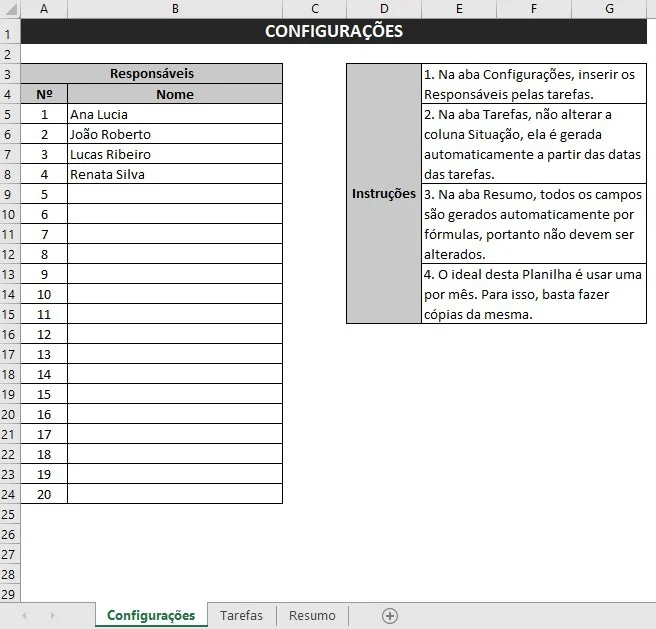 Planilha Gestão De Tarefas Simples e Fácil 3 Planilha Gestão De Tarefas Simples e Fácil