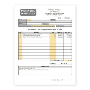 Planilha Orçamento Serviços e Produtos Fácil e Simples Excel 14 Planilha Orçamento Serviços e Produtos Fácil e Simples Excel