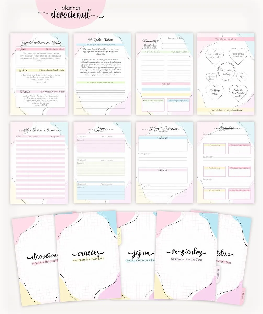 Planner Devocional "Ele é meu Deus" - Arquivo Digital