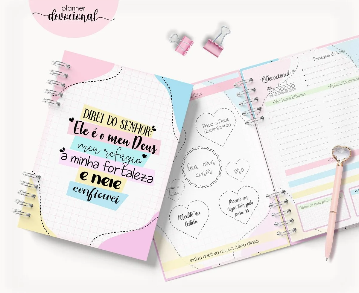 Planner Devocional "Ele é meu Deus" - Arquivo Digital