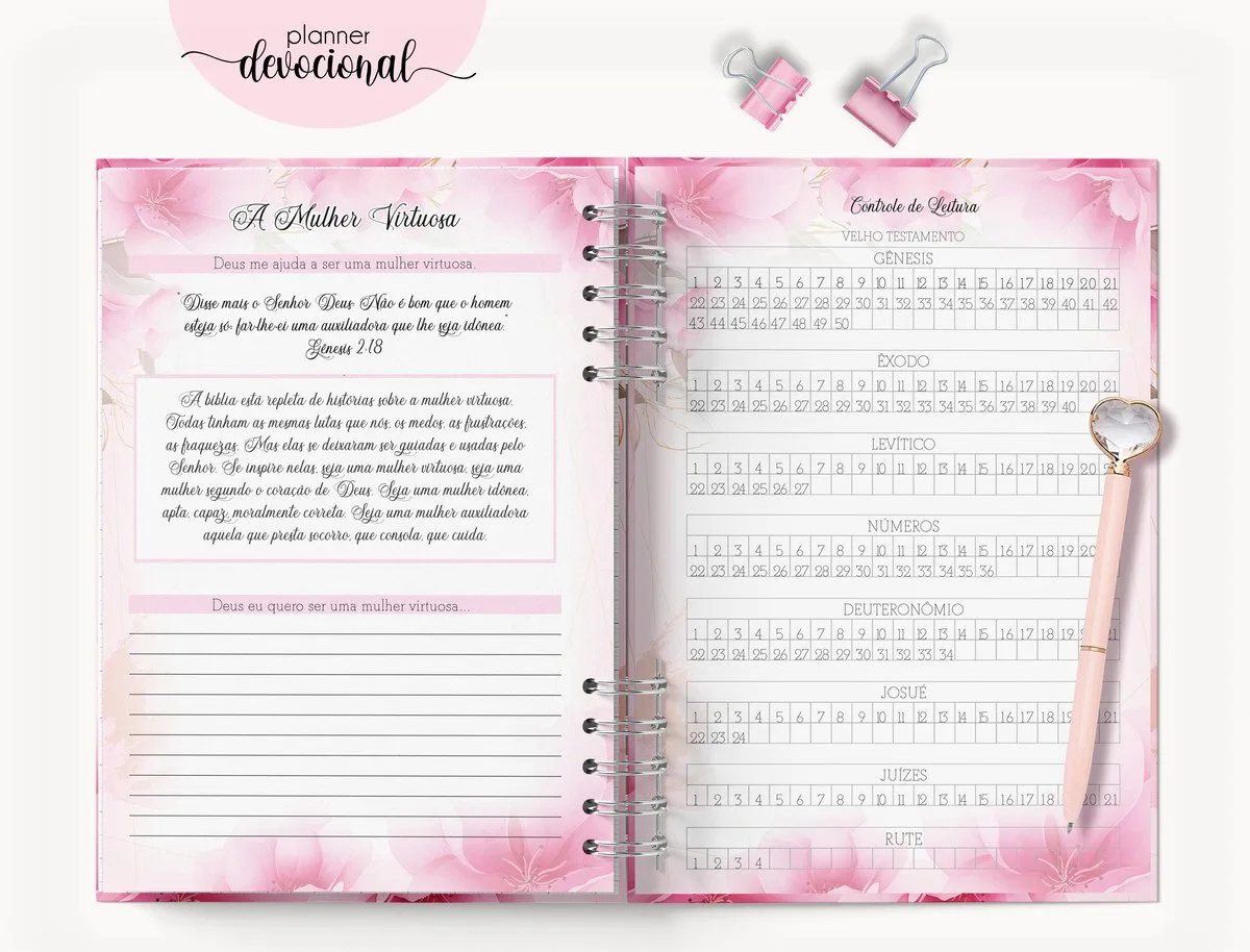 Planner Devocional "ROSAS" - Arquivo Digital 2 Planner Devocional "ROSAS" - Arquivo Digital
