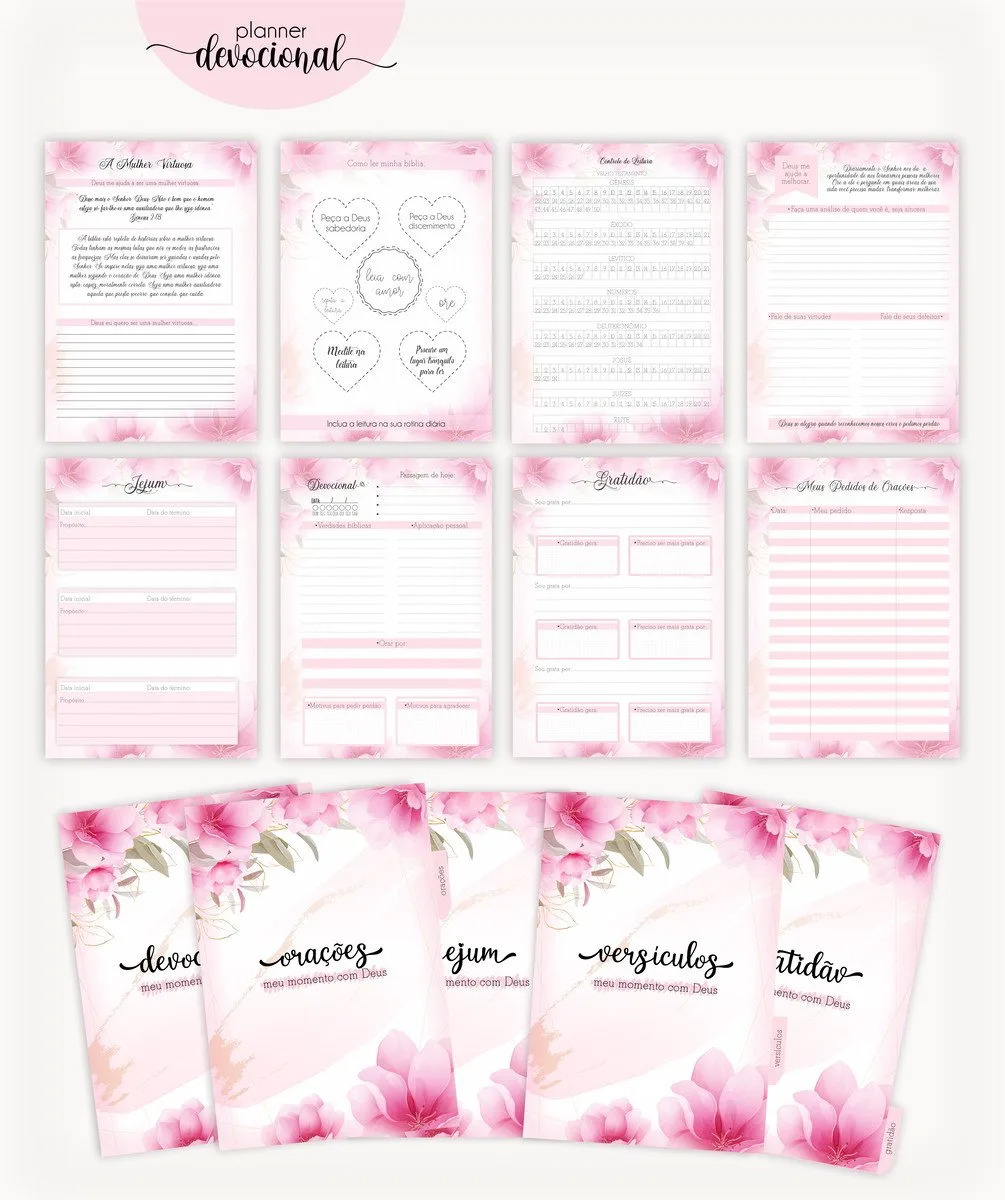 Planner Devocional "ROSAS" - Arquivo Digital 3 Planner Devocional "ROSAS" - Arquivo Digital