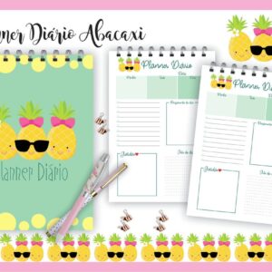 Planner Diário Abacaxi - Arquivo Digital