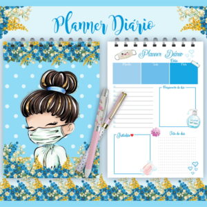 planner diario nossos herois corona azul