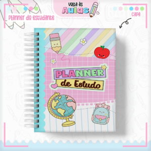 planner do estudante feminino arquivos encadernacao