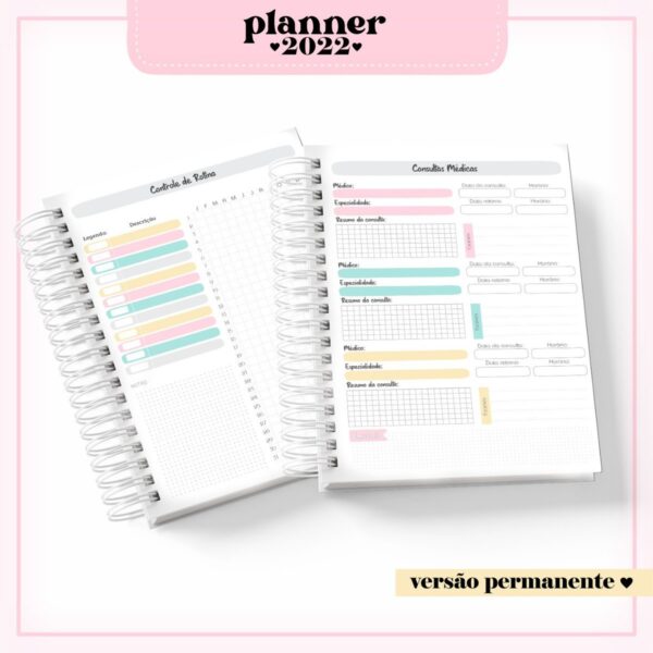 Planner Feminino Permanente 04 - Arquivo Digital