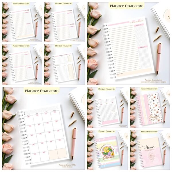Planner Financeiro 2025 Feminino - Arquivo Digital