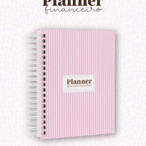 planner financeiro feminino rosa pronto para personalizar