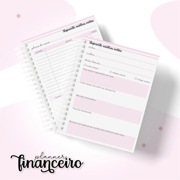 Planner Financeiro Pessoal Feminino - Arquivo Digital