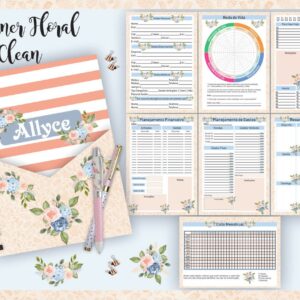 Planner Floral Clean - Arquivo Digital
