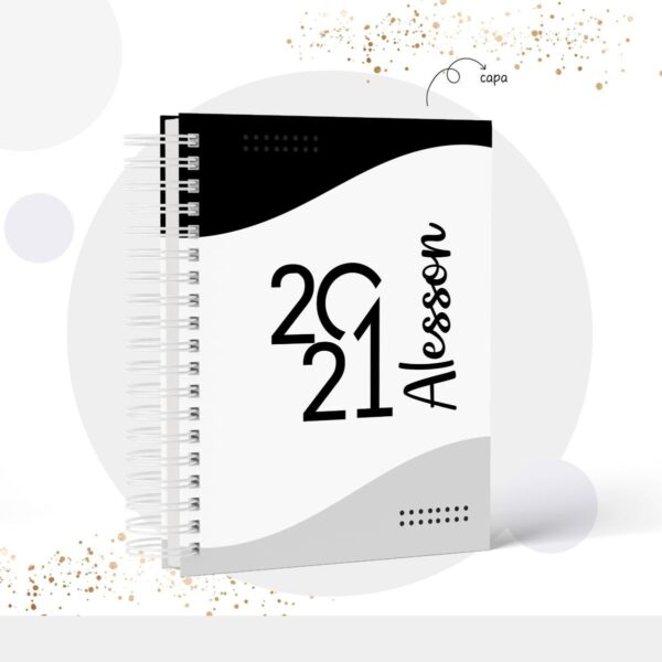 Planner Masculino Permanente e Datado - Arquivo Digital