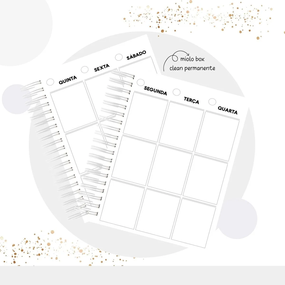 Planner Masculino Permanente e Datado - Arquivo Digital