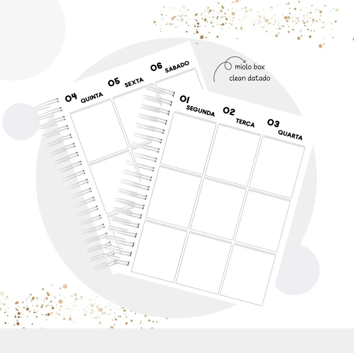 Planner Masculino Permanente e Datado - Arquivo Digital
