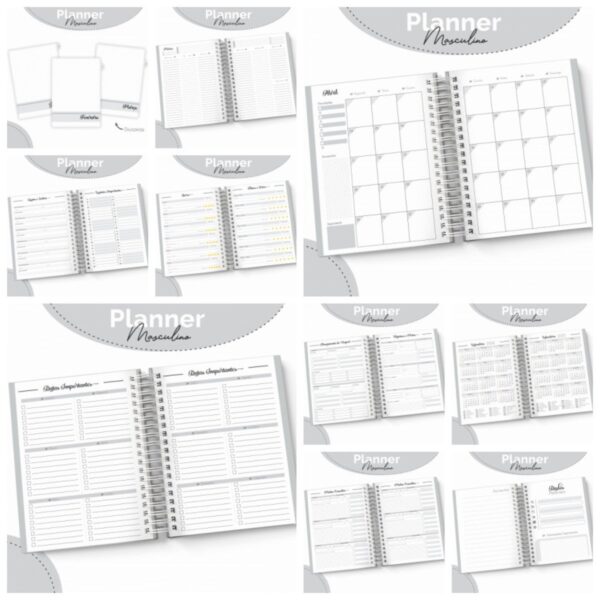 Planner Masculino Tua Graça Me Basta - Arquivo Digital
