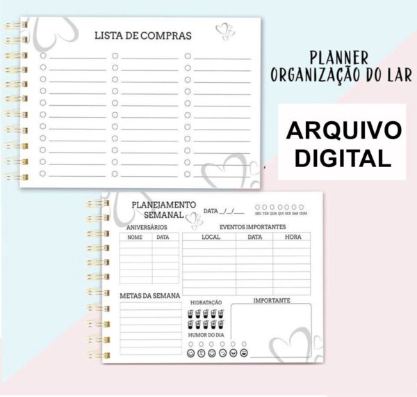 Planner Organização do Lar - Arquivo Digital