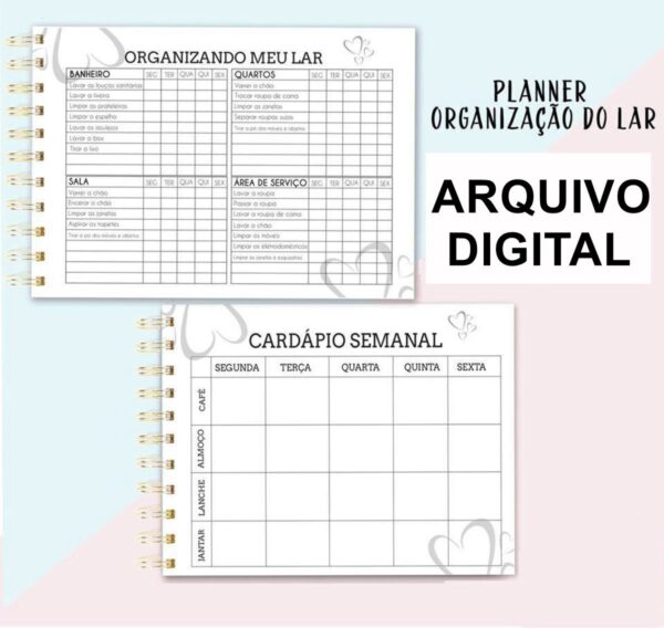 Planner Organização do Lar - Arquivo Digital