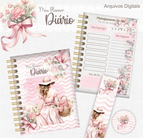 Planner Rose 2025 - Arquivo Digital