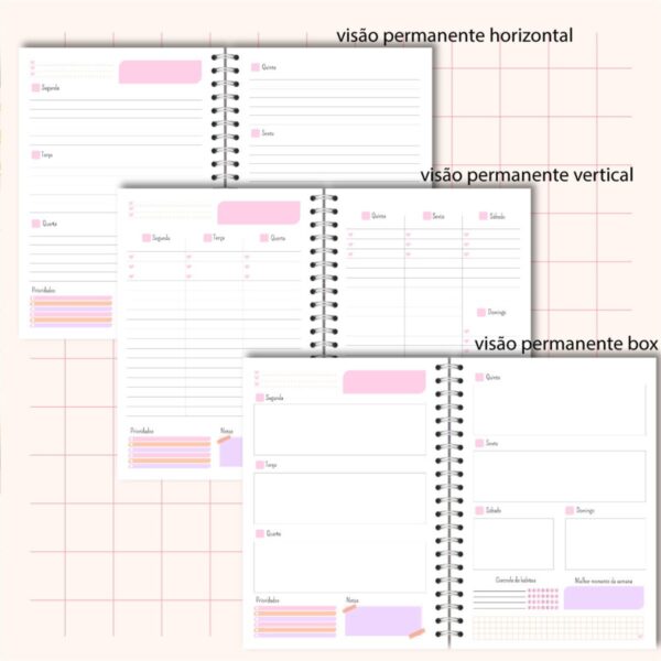 Planner Rose 2025 Feminino - Arquivo Digital