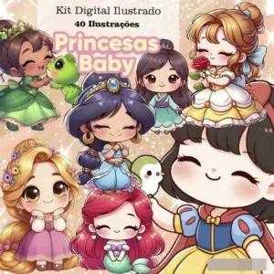 Png Princesas Baby para Convites e Lembrancinhas