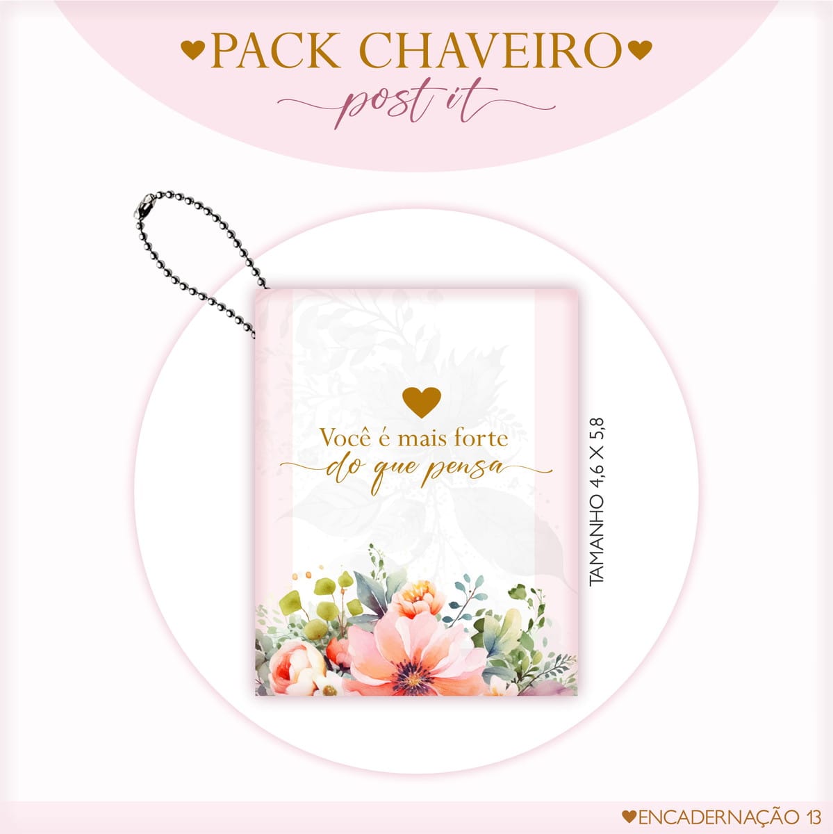 Kit Digital Post It Floral em PNG e PDF para Imprimir 2 Kit Digital Post It Floral em PNG e PDF para Imprimir - Imagem 2