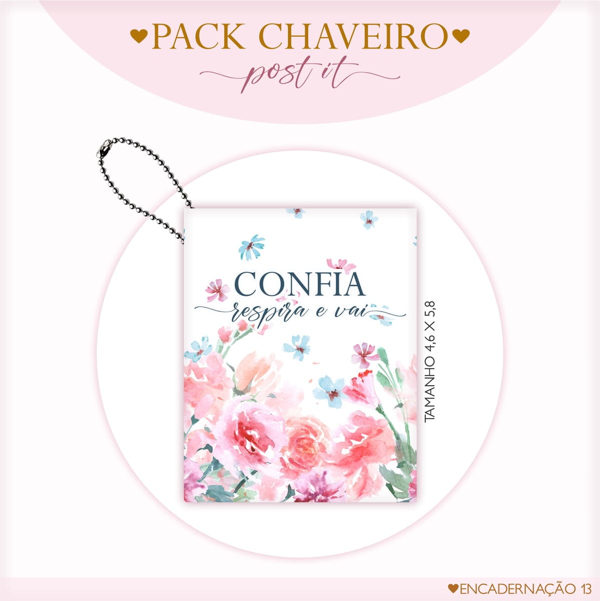 Kit Digital Post It Floral em PNG e PDF para Imprimir 3 Kit Digital Post It Floral em PNG e PDF para Imprimir - Imagem 3
