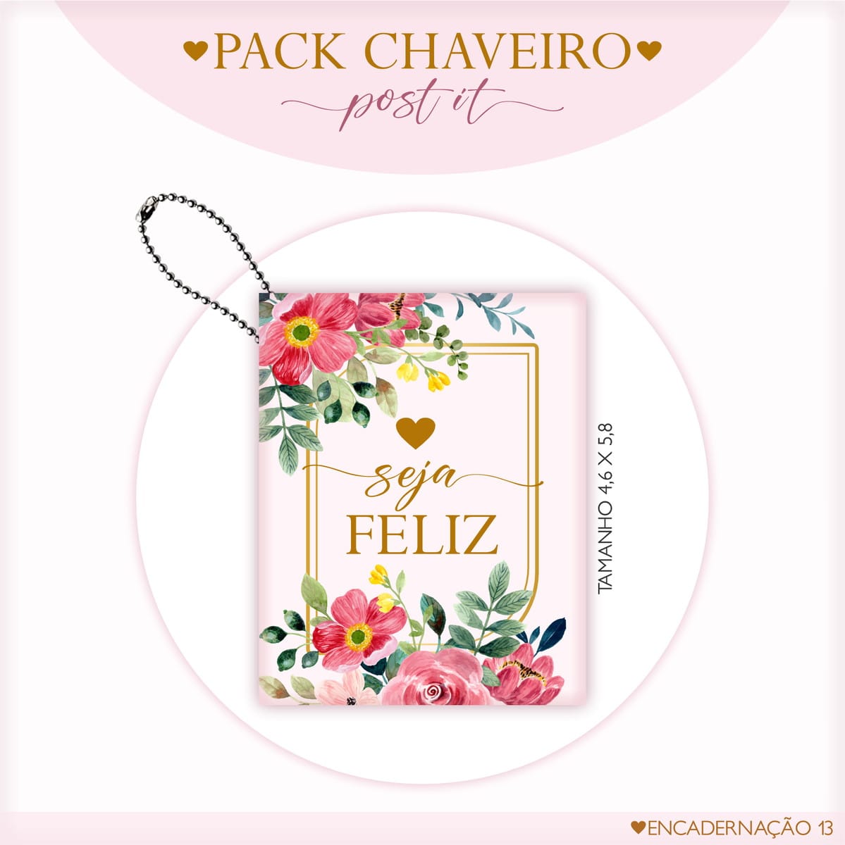 Kit Digital Post It Floral em PNG e PDF para Imprimir 1 Kit Digital Post It Floral em PNG e PDF para Imprimir