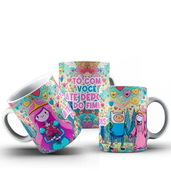 Quadro Temático para Caneca em JPG - Amor e Aventura