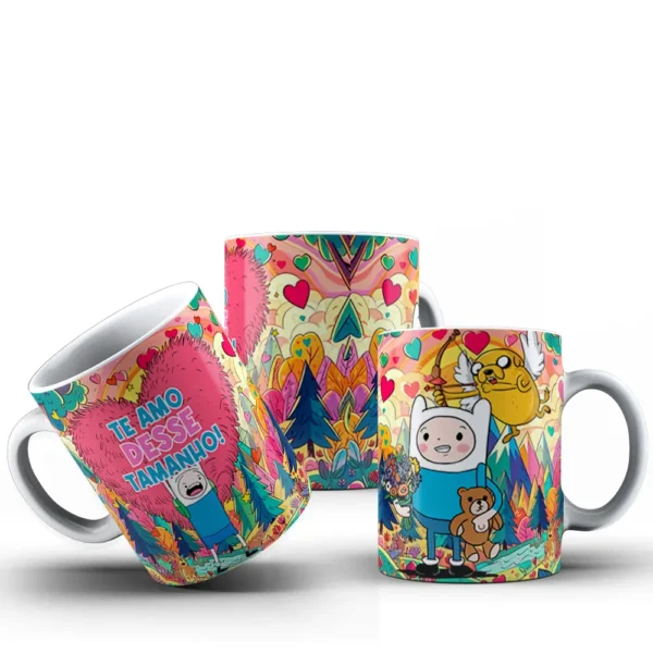 Quadro Temático para Caneca em JPG - Amor e Aventura