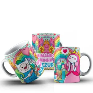 Quadro Temático para Caneca em JPG - Amor e Aventura