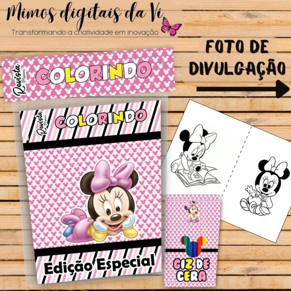 Revistinha Colorir Minnie Baby - Arquivo Digital