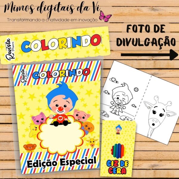 Revistinha Colorir Plim Plim - Arquivo Digital