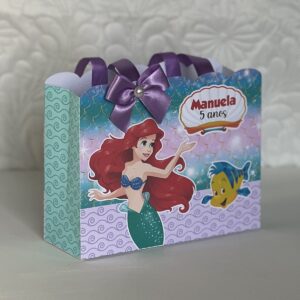 sacolinha infantil ariel arquivo digital papelaria personalizada