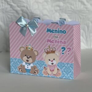 sacolinha infantil cha revelacao arquivo digital impressao