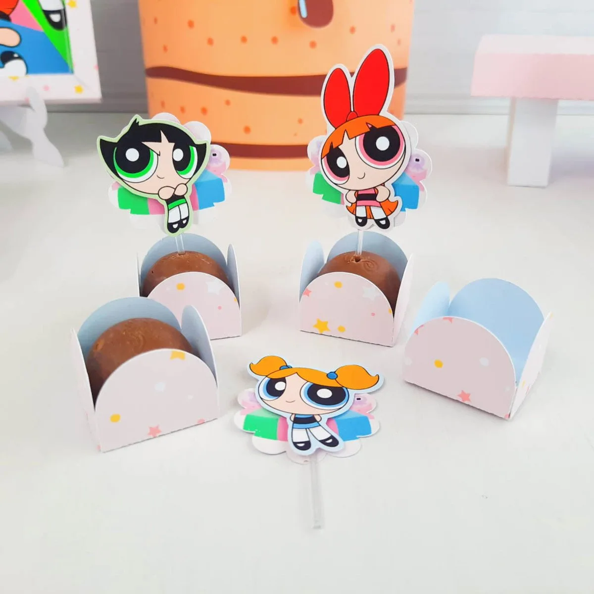 Só um bolinho Meninas Super Poderosas - Arquivo Digital 4 Só um bolinho Meninas Super Poderosas - Arquivo Digital
