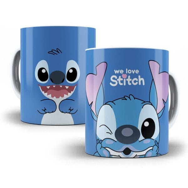 Stitch E Angel 2 Artes Para Sublimar Caneca We Love Stitch 3