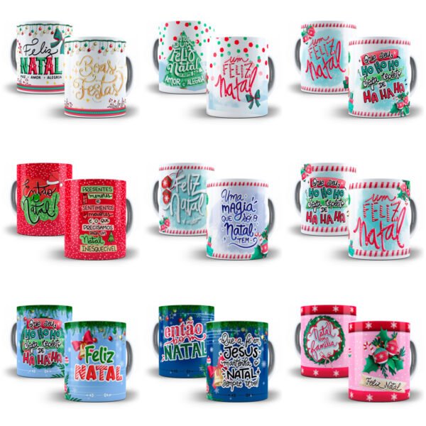 Super Combo Artes Caneca Natal +140 Estampas Natalinas Png