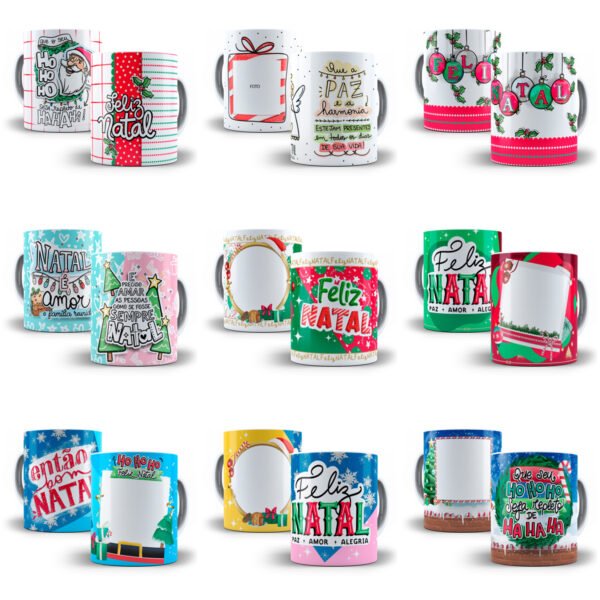 Super Combo Artes Caneca Natal +140 Estampas Natalinas Png