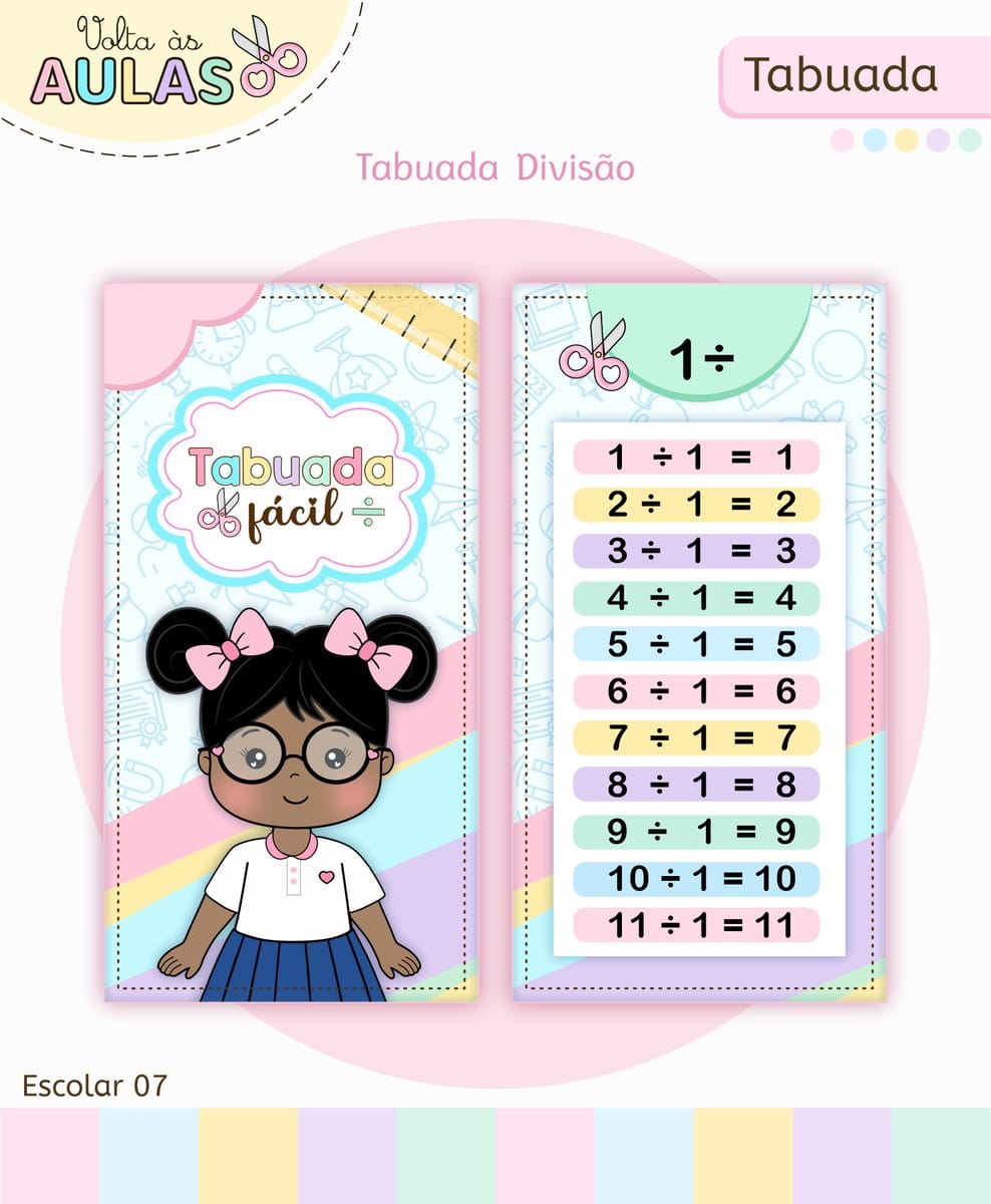 Tabuada escolar para imprimir com as 4 operações em cartoon 2 Tabuada escolar para imprimir com as 4 operações em cartoon - Imagem 2