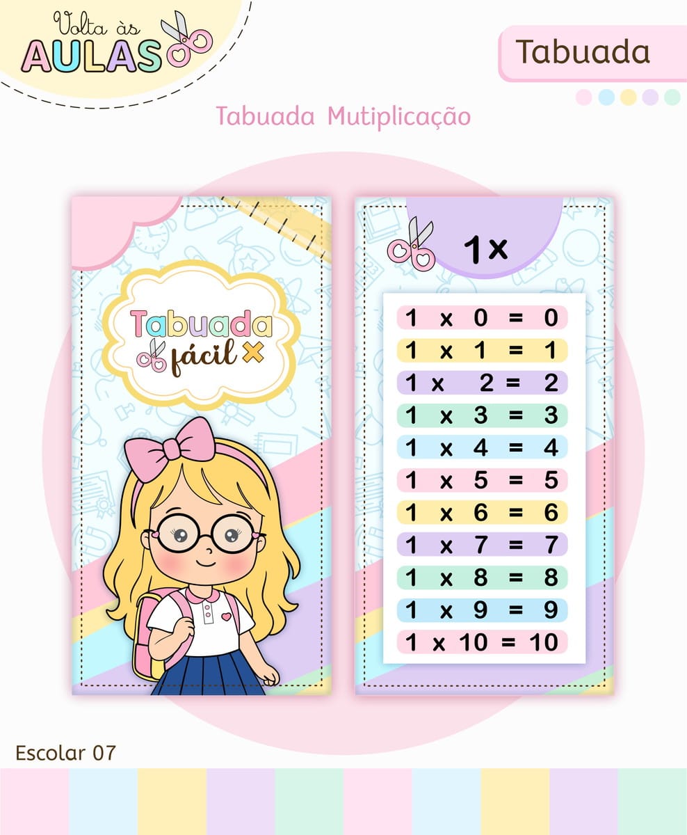 Tabuada escolar para imprimir com as 4 operações em cartoon 3 Tabuada escolar para imprimir com as 4 operações em cartoon - Imagem 3