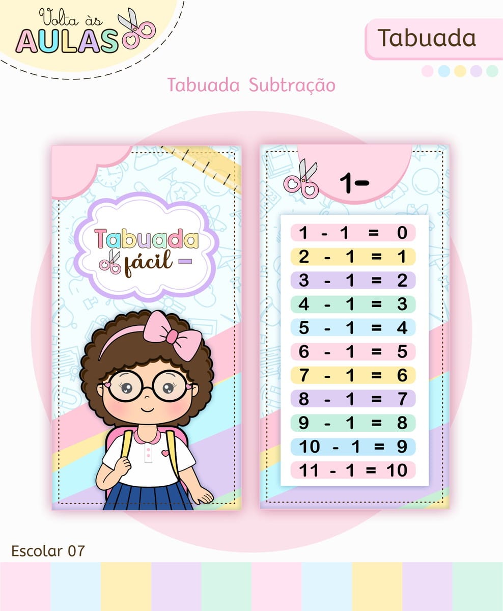 Tabuada escolar para imprimir com as 4 operações em cartoon 5 Tabuada escolar para imprimir com as 4 operações em cartoon - Imagem 5