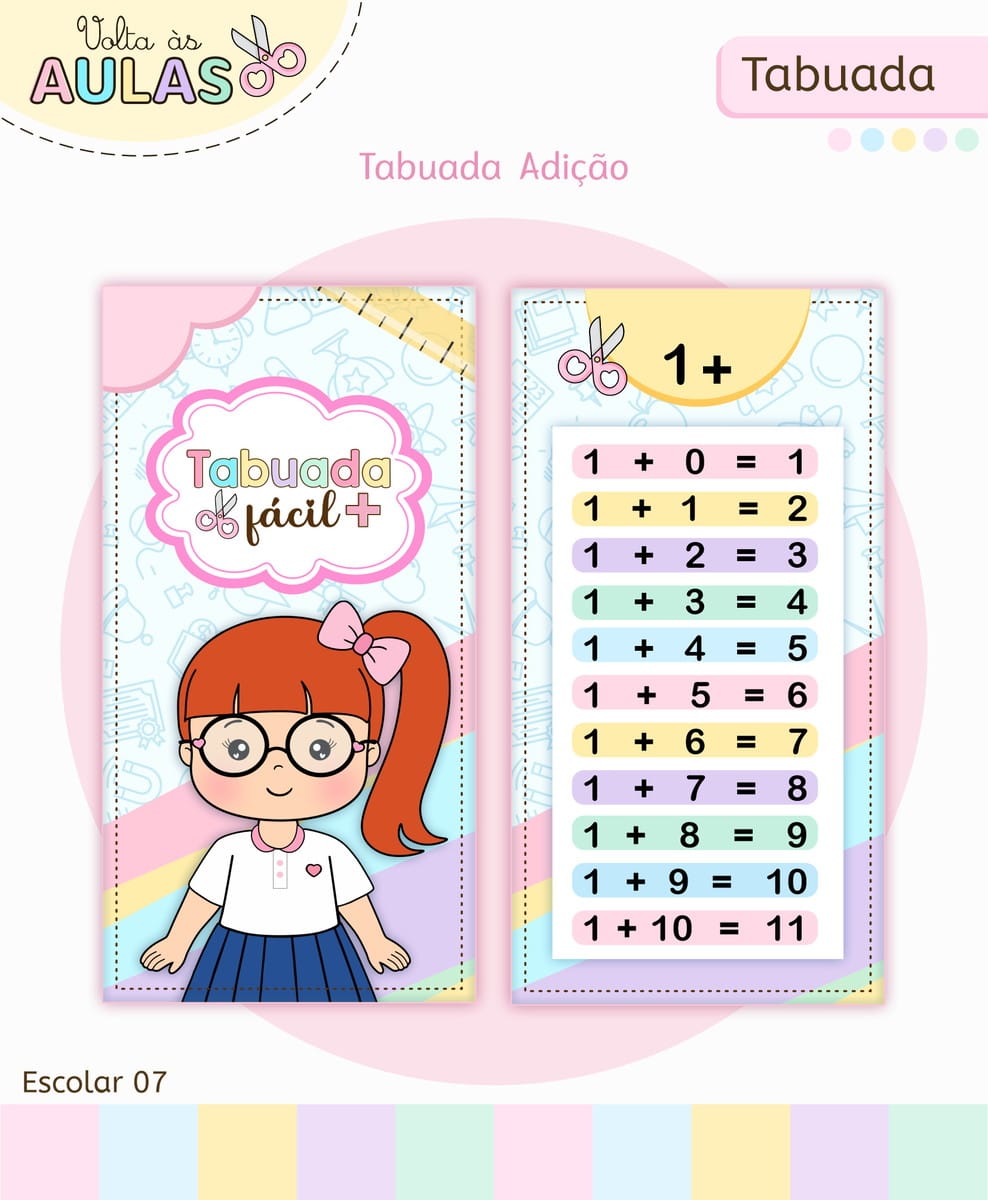 Tabuada escolar para imprimir com as 4 operações em cartoon 1 Tabuada escolar para imprimir com as 4 operações em cartoon