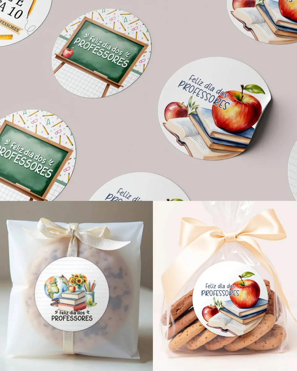 Tag Redonda 6cm para Material Escolar Personalizado 3 Tag Redonda 6cm para Material Escolar Personalizado