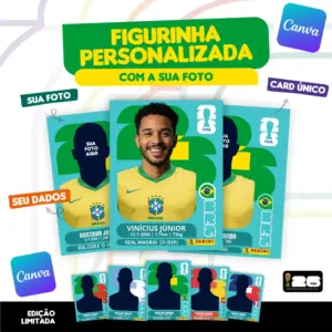 Template Figurinha Copa 2026 Brasil Com Sua Foto Canva