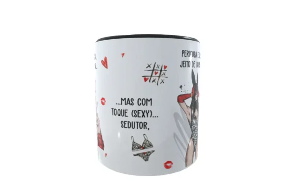 Template Sublimação Caneca Perigosa e Linda Jeito de Bandida