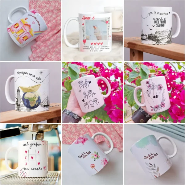 Templates de Canecas para Presente de Dia dos Namorados