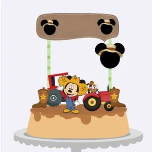 Topo Bolo Mickey Fazendinha - Arquivo Digital 8 Topo Bolo Mickey Fazendinha - Arquivo Digital